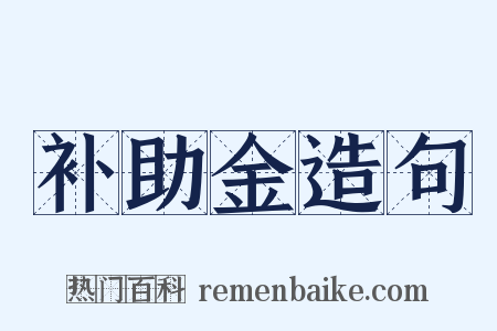 补助金造句是什么意思的图片